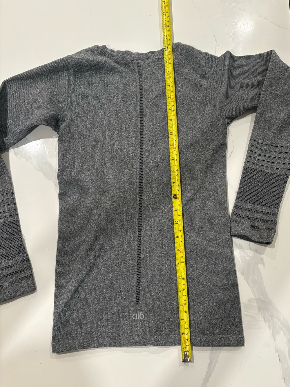 Alo Yoga Northstar Seamless Long Sleeve Top Gray